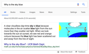 An image featured snippets