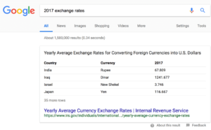 Table featured snippets